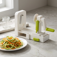 Spiraliseur à légumes 5 lames pliable, résultat obtenu